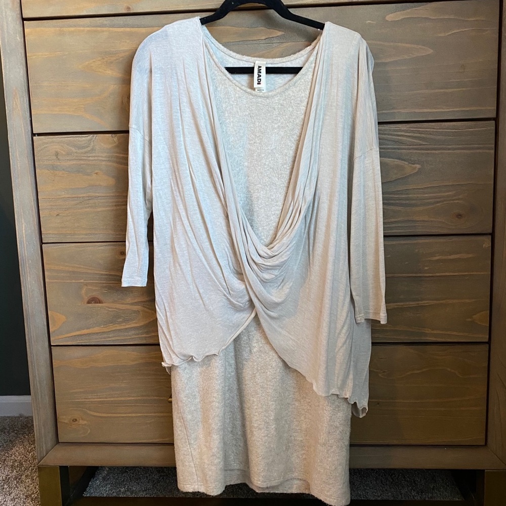 Anthropologie-Amadi layered cloud cream dress - Picture 5 of 8